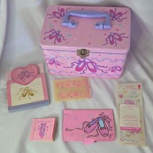 Petit Plie Sanrio Rare Pink Ballet Storage TinBox Wallet Notes Bandaids Stickers